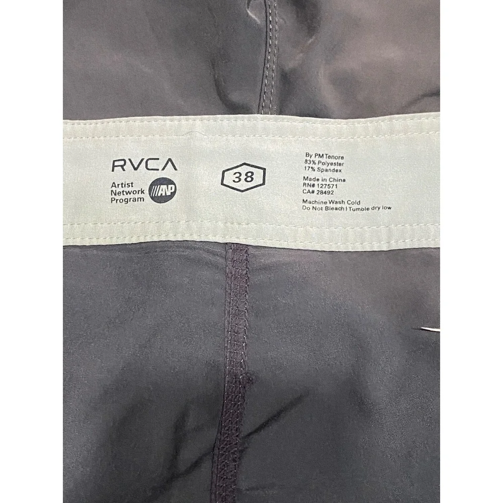 Board Shorts RVCA Mens Grey Good ANP Cargo Pocket Stretch 38